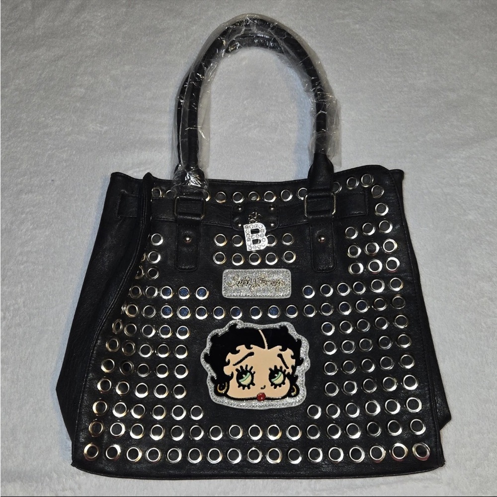 Betty Boopblack Studded Tote Bag